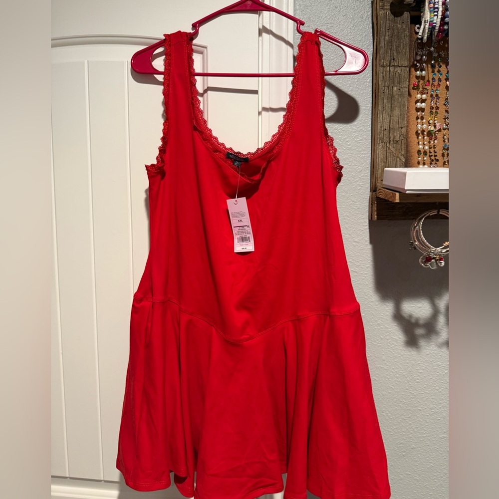 🍧Red lace Sleeveless Women's romper